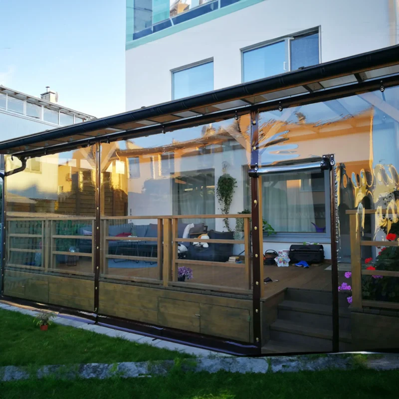 Transparent terrassevegg - Skreddersydd PVC-Duk presenning