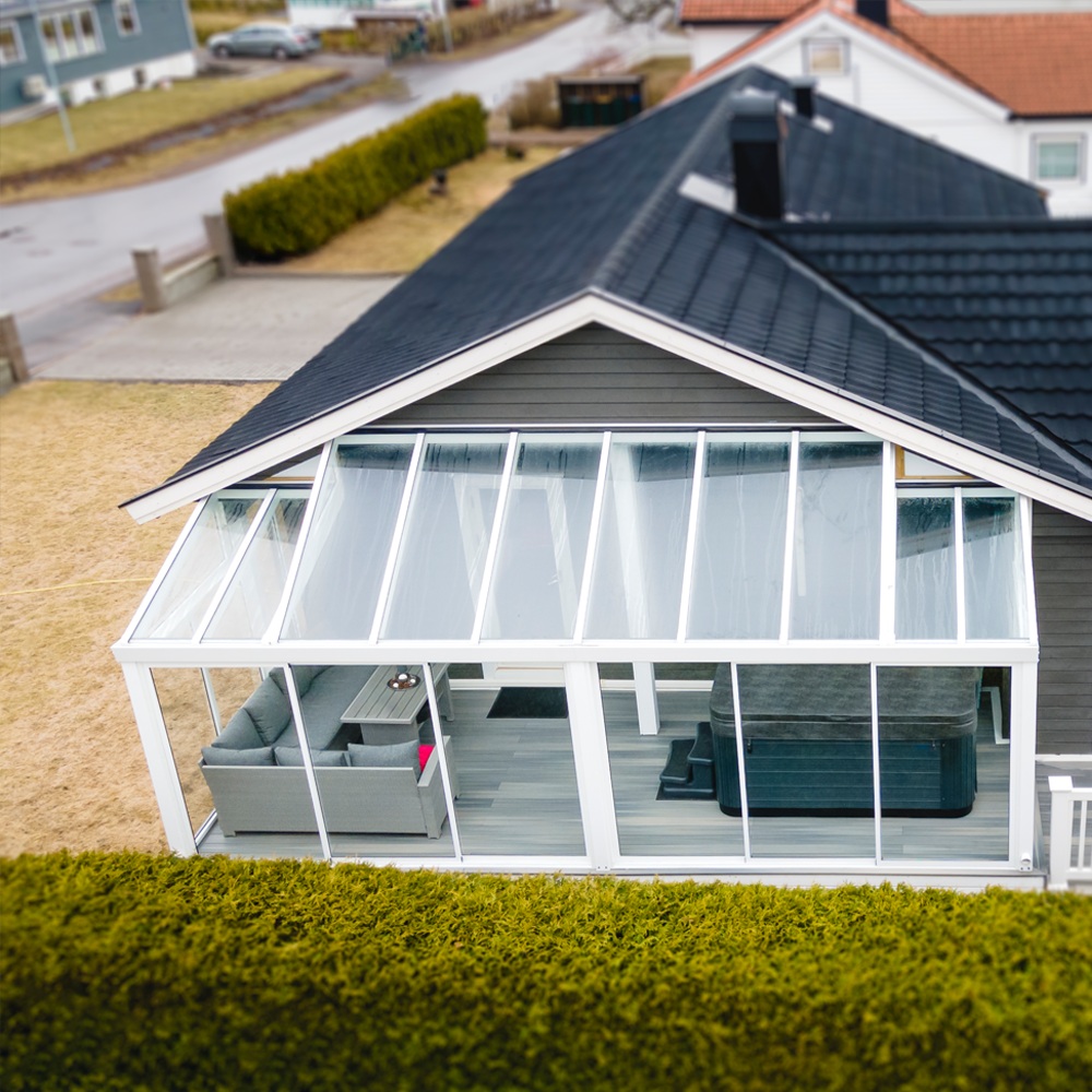 Pergola eller terrassetak over boblebad