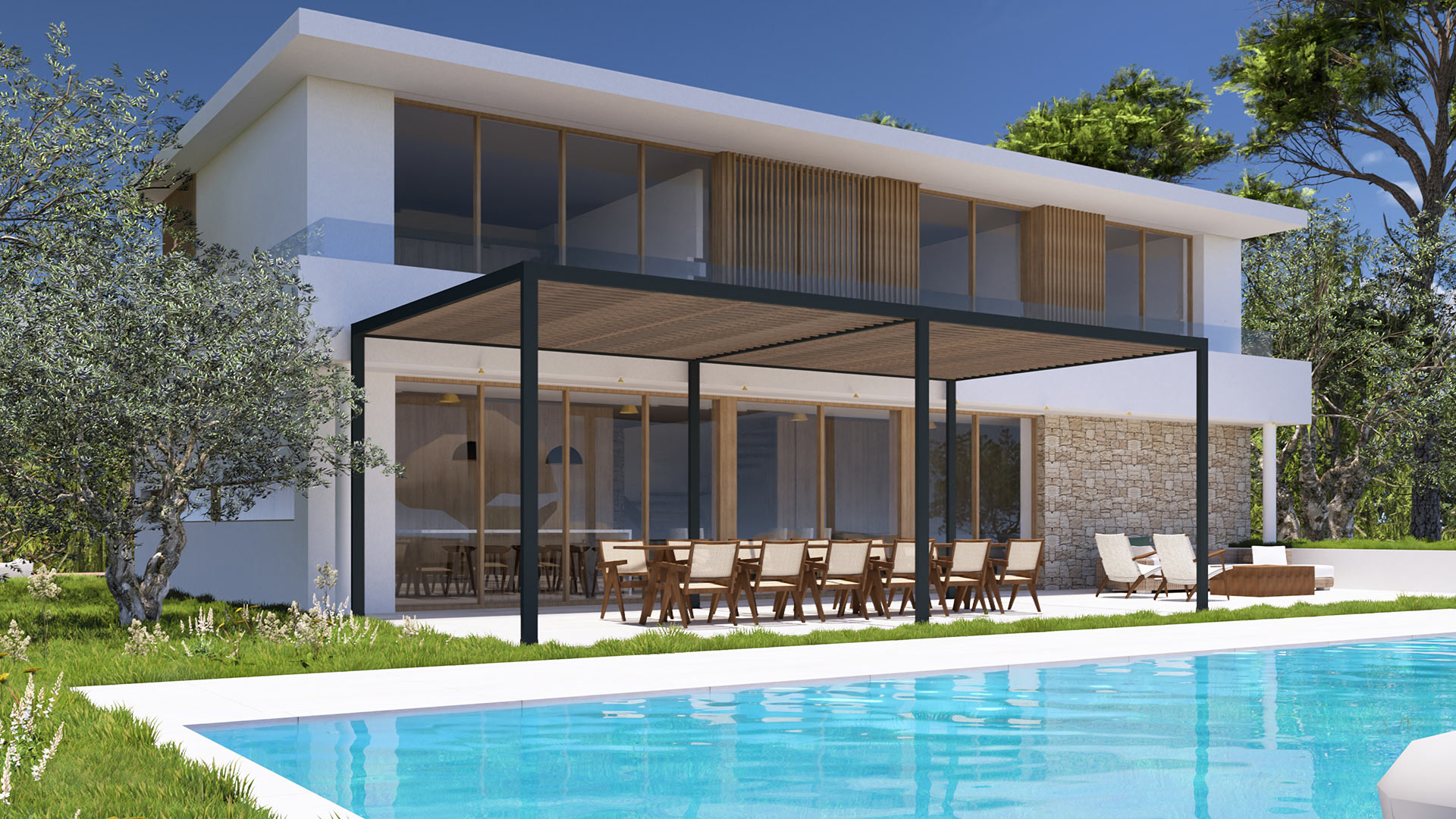 Aluminium pergola DECO