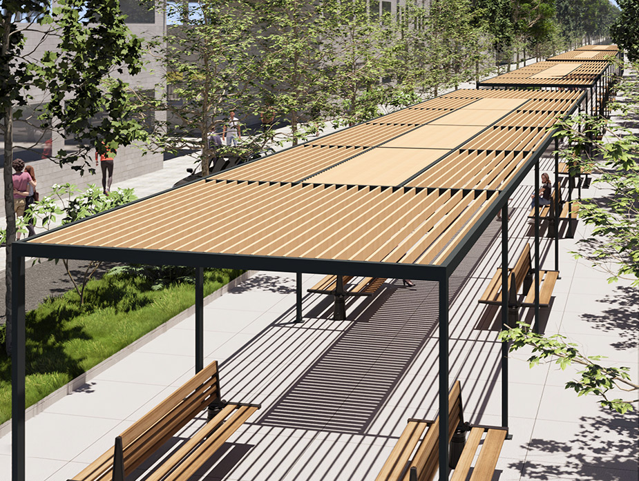 Aluminium pergola med faste lameller decco uteluksus 3