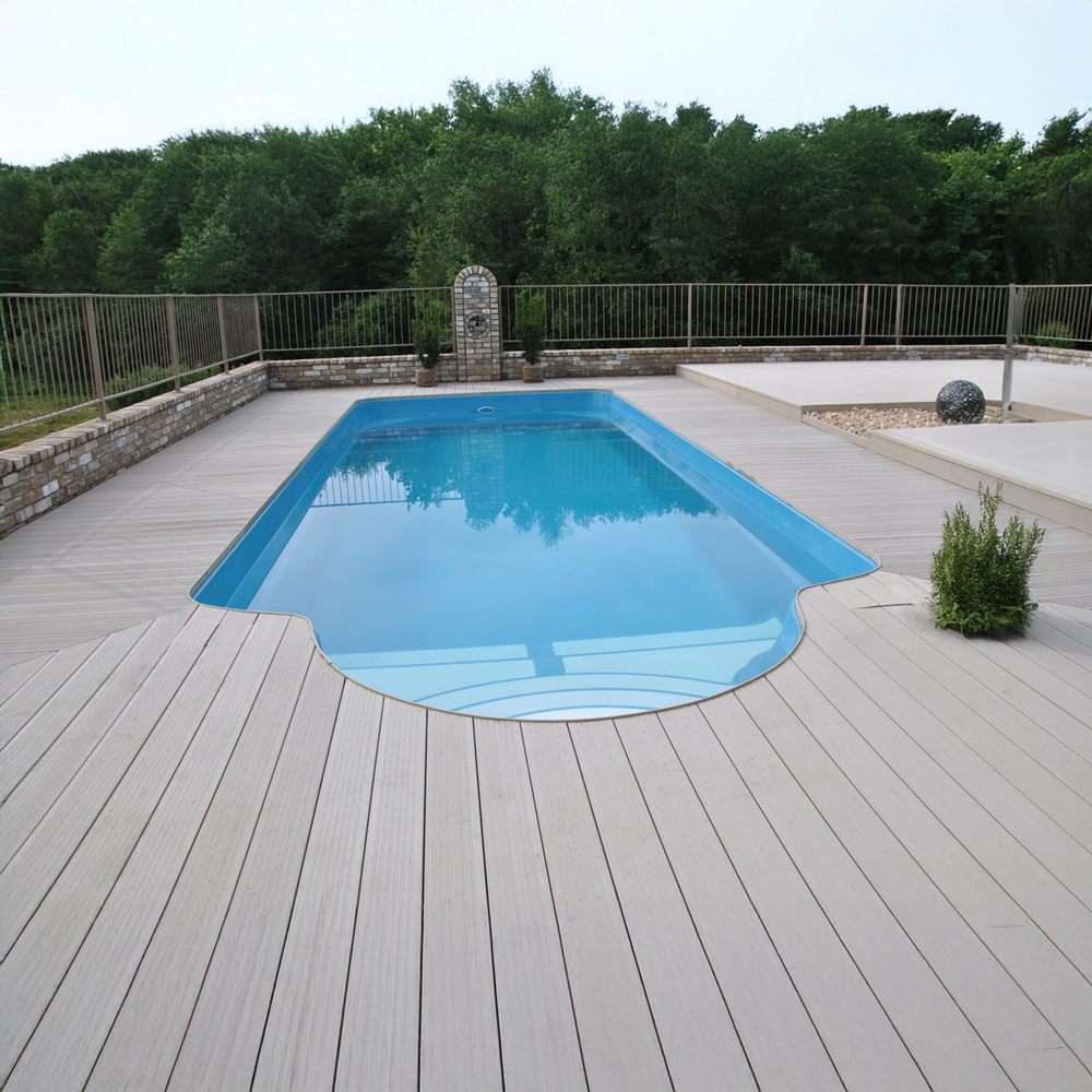 Vedlikeholdsfri aluminium terrasse med trekompositt uteluksus 2 Vedlikeholdsfri aluminium terrasse