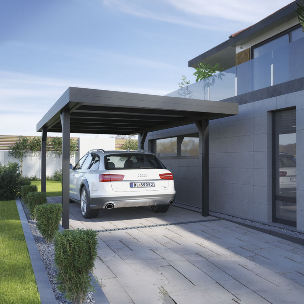 Carport Cube Lite med glass