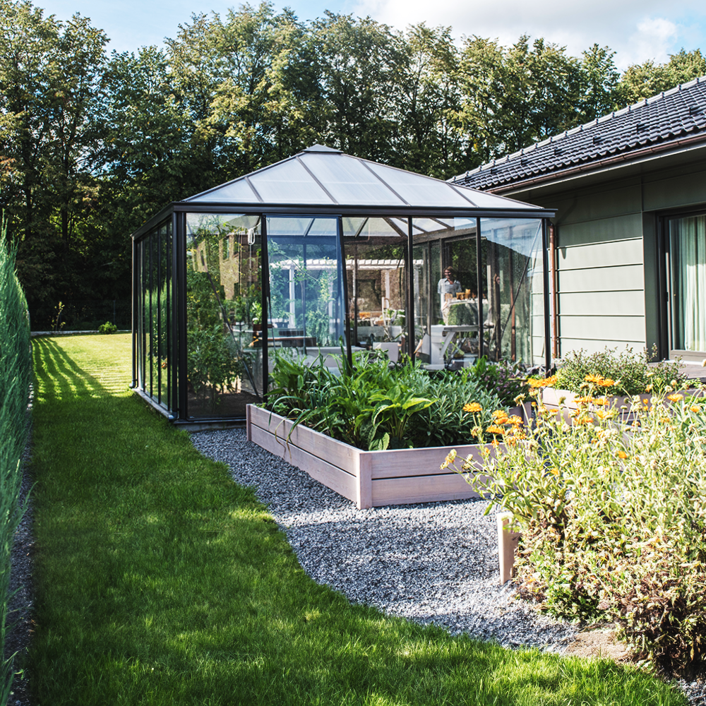 Firkantet drivhus Oase 457×457