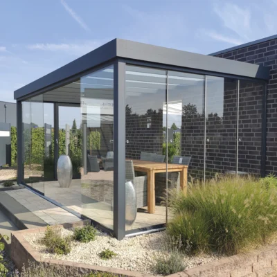 Terrassetak med glass Cube lite