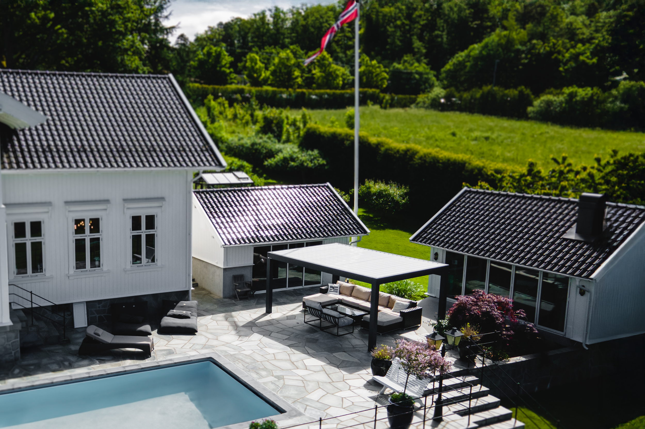 Vedlikeholdsfri pergola i aluminium