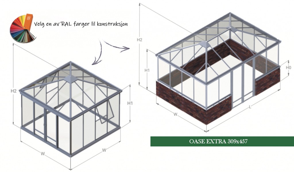 Firkantet drivhus – Oase 309x309 - Bilde 7
