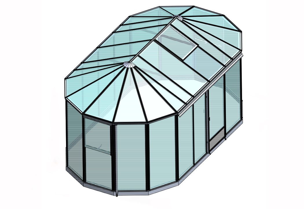 oval drivhus oransjeri orangeri